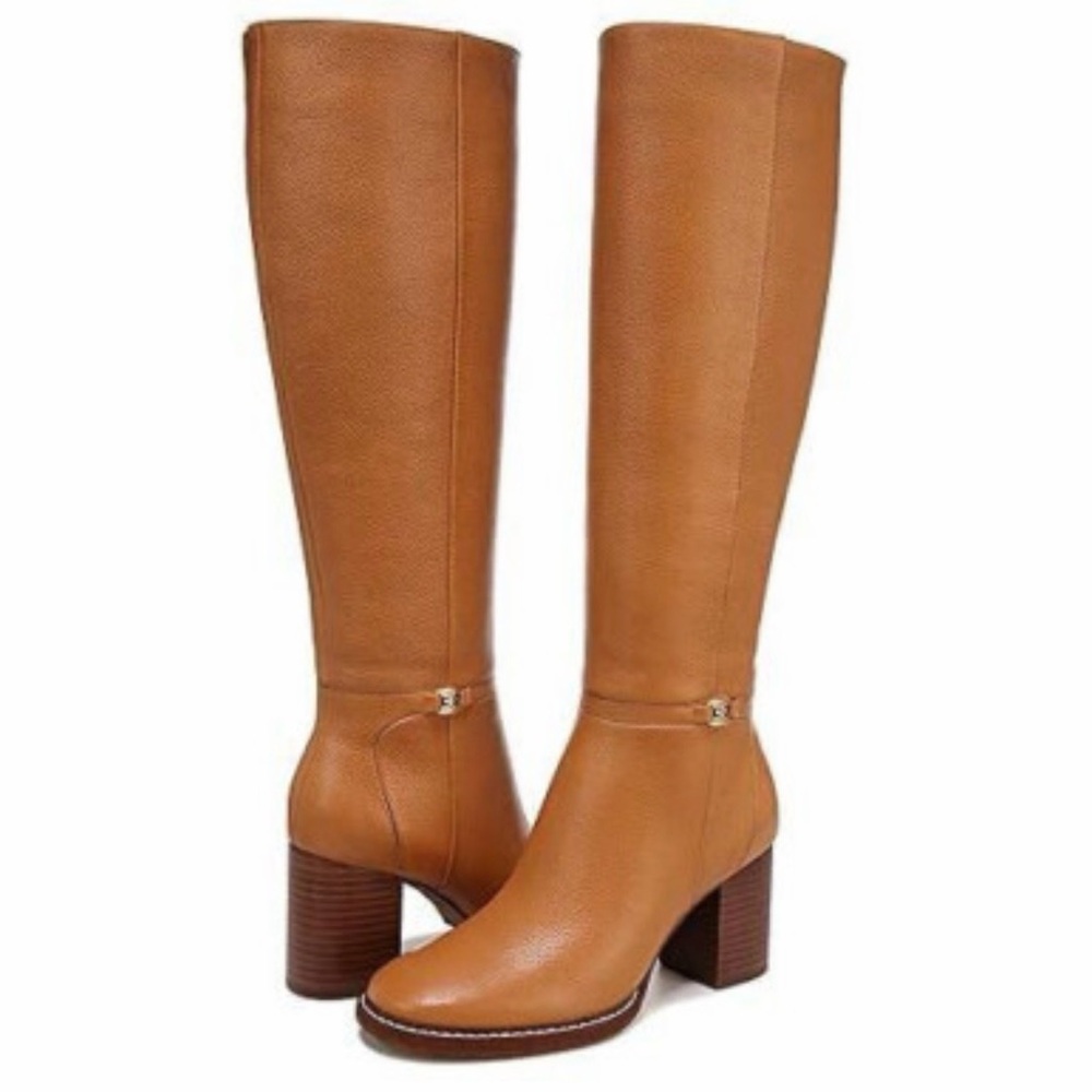 NWOT Sam Edelman Women’s Elsy Leather Block Heel Knee High Boots - Size 8